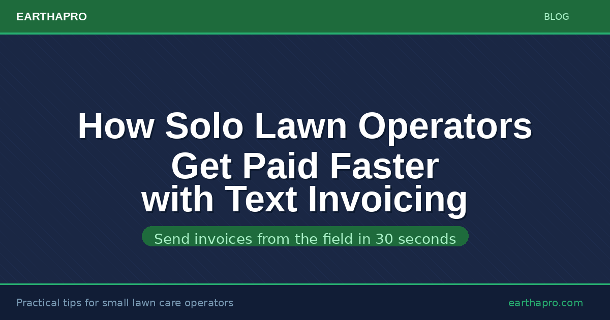How Solo Lawn Operators Get Paid Faster with Text Invoicing