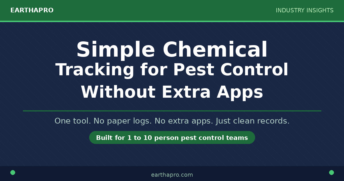 Simple Chemical Tracking for Pest Control Without Extra Apps